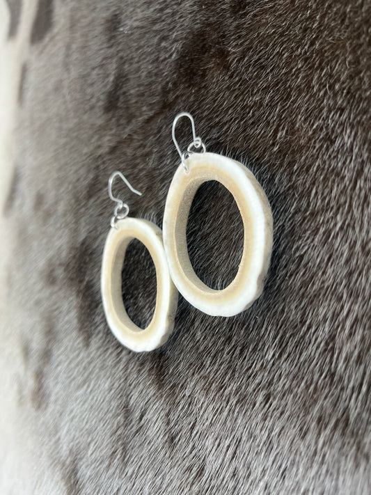 Caribou Antler Hoops