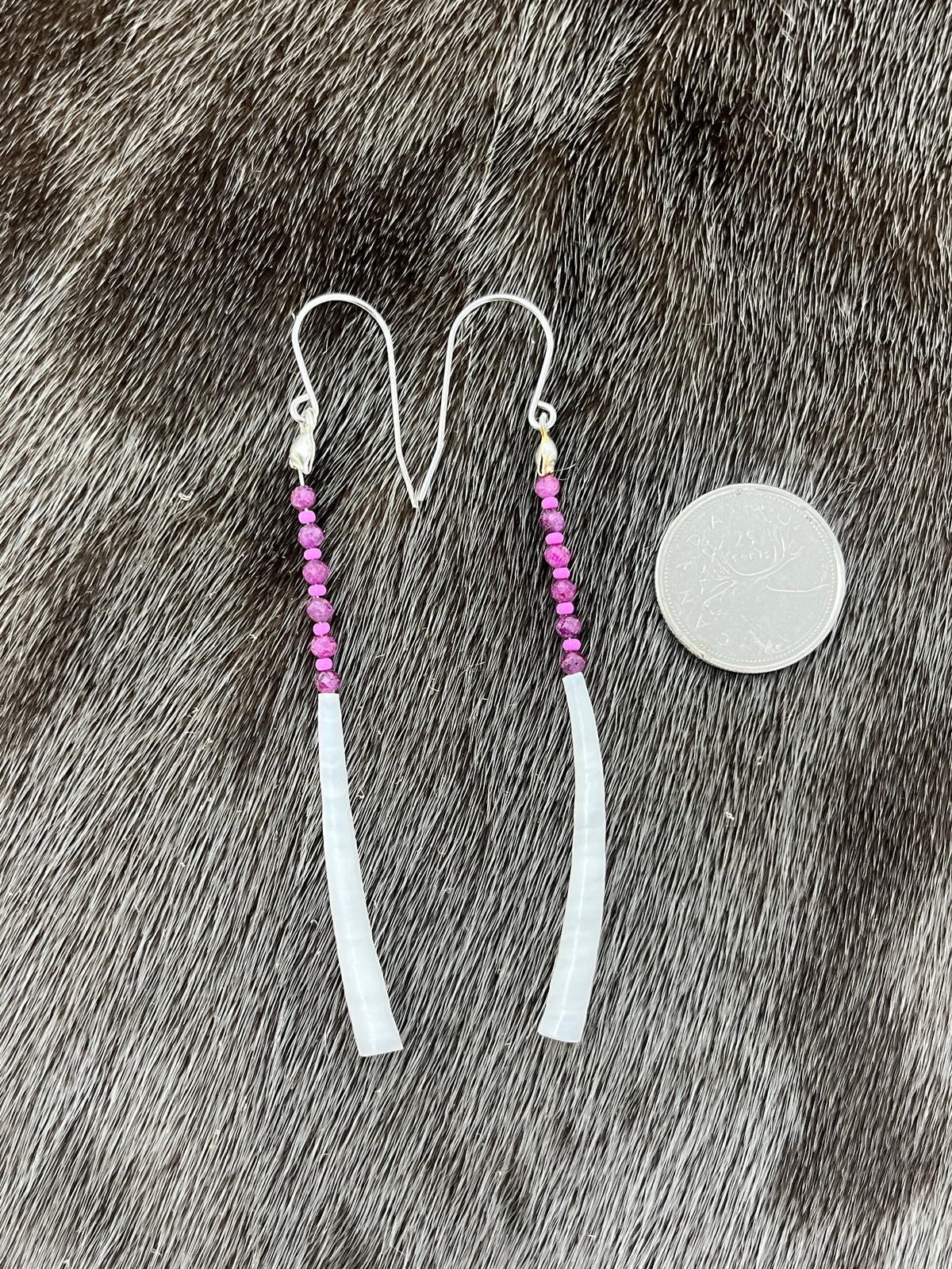 Dentillium Dangle Ruby