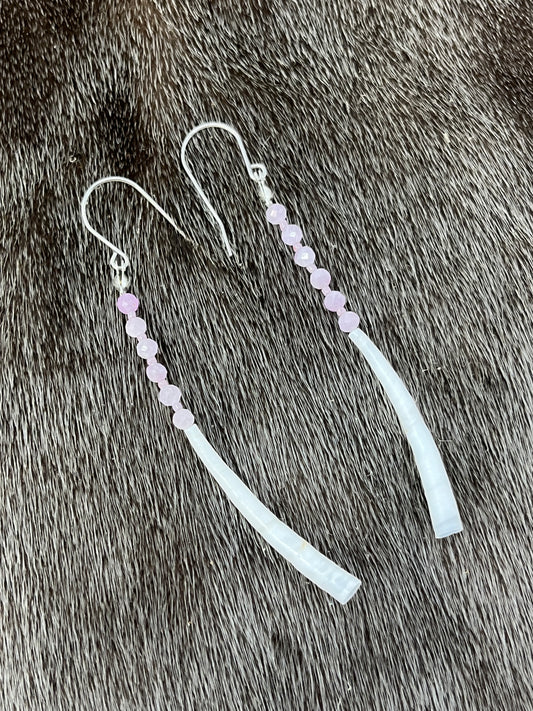 Dentillium Dangle Lavender Quartz