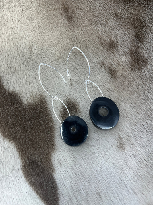 Bison Horn Round Dangles