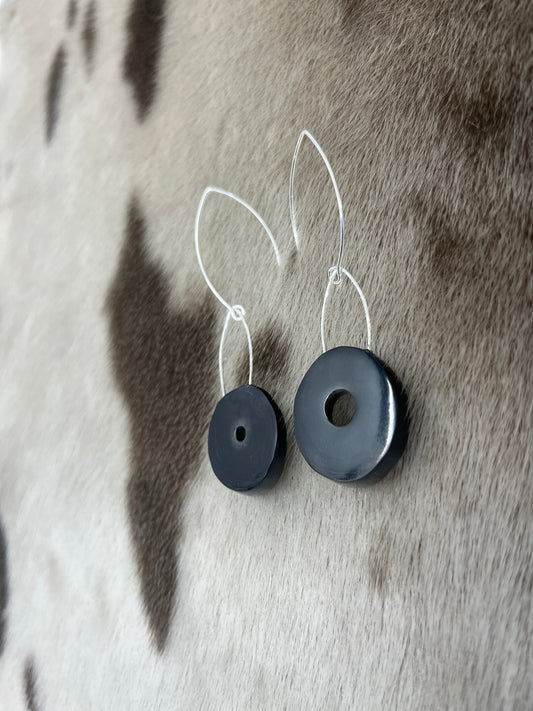 Bison Horn Round Dangles