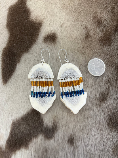 Two Piece Antler & Beads Tan
