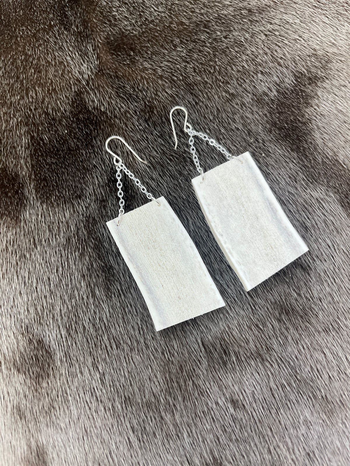 Rectangular Elk & Chain Dangles
