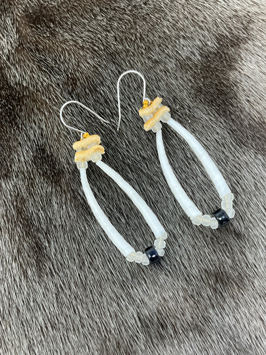 Double Dentillium & Vintage Beads