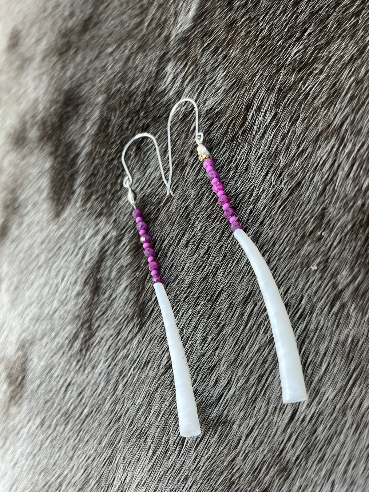 Dentillium Dangle Ruby