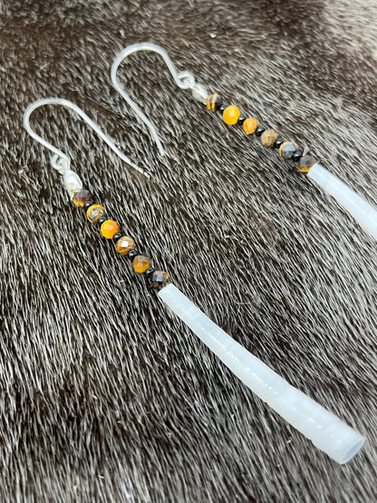Dentillium Dangle Tiger's Eye