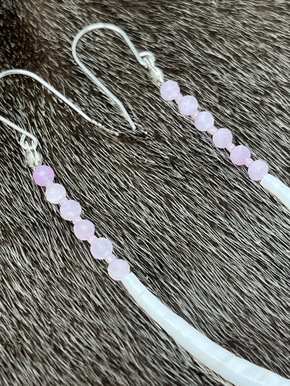 Dentillium Dangle Lavender Quartz