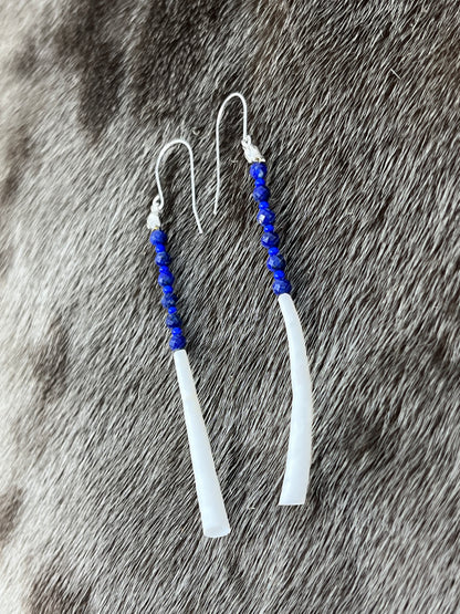Dentillium Dangle Lapis Lazuli