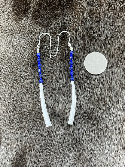 Dentillium Dangle Lapis Lazuli