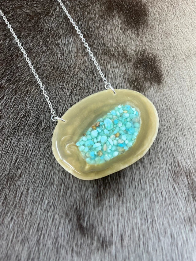 Muskox & Turquoise Necklace
